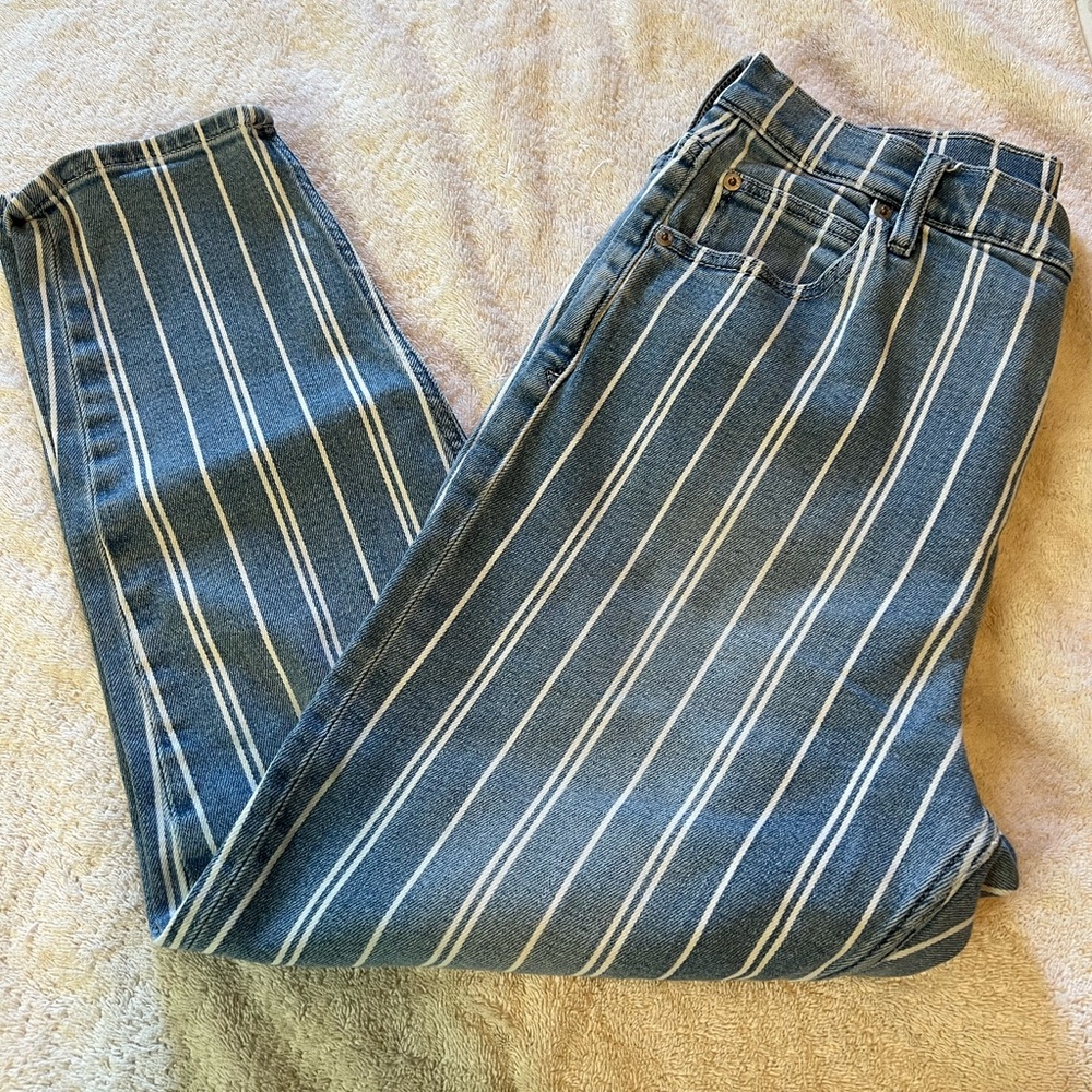 GAP Striped Blue Women's Jeans